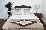 Handwoven Carpathian Wool Blanket – Organic 100% Sheep Wool Bedspread, Artisan Wool Throw, Handmade in Ukraine