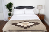 Handwoven Carpathian Wool Blanket – Organic 100% Sheep Wool Bedspread, Artisan Wool Throw, Handmade in Ukraine