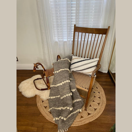 Handwoven Promin (Beam) Wool Pillow