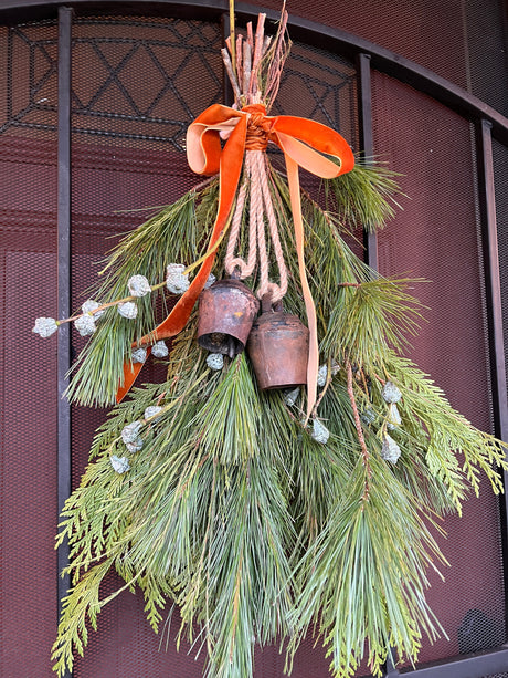 Vintage Ornament Handmade Pahāḍa Goat & Sheep's Bell from Himalayan Mountains of Nepal and Tibet; Wreath Decor, Wind Chimes