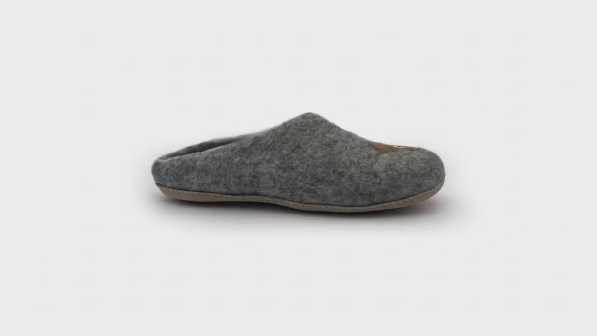 Love Ewe Hand-Felted Organic Wool Slippers for Men (Beau-G)