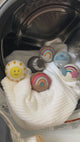 Fluff Ewes "Rain(bow) or Shine" premium wool dryer balls for laundry: set of 6