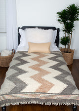 Myr (Peace) Wool Statement Throw / Baby Blanket