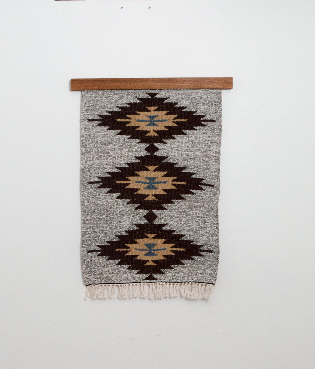 Smilyv (Bold) Wool Rug / Wall Hanging + Wood Rug Hanger ($240 value)