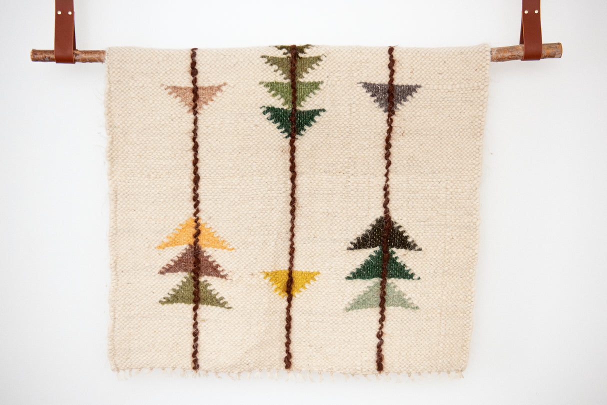 Lis (Forest) Wool Statement Throw / Baby Blanket