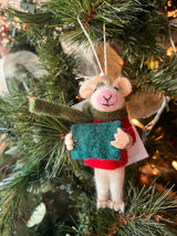 Caroling Mouse Ornament