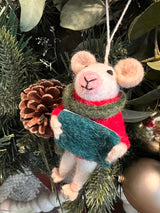 Caroling Mouse Ornament