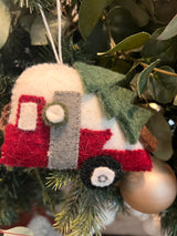 Camper with Christmas Tree