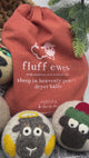 Fluff Ewes natural wool dryer balls, Holiday Edition: "Sheep in Heavenly Peace" 6 pack